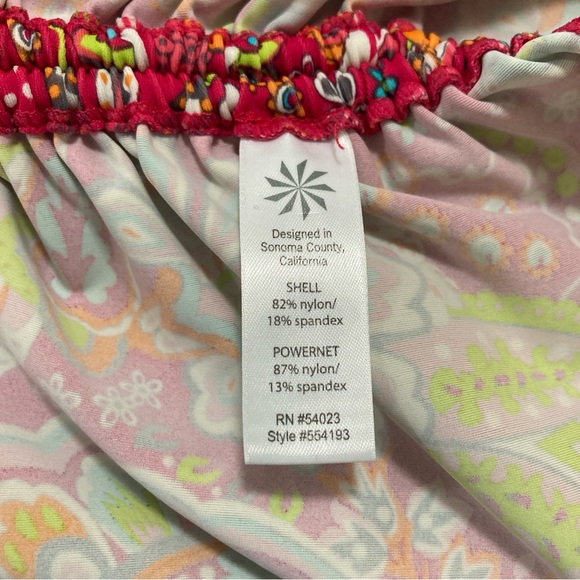 Athleta Tankini Top Swinsuit  Paisley Red Floral Print 36 B/C - Picture 9 of 15